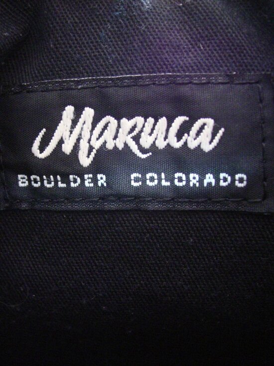 MARUCA Black + Tan Stripe Tapestry Small Crossbody Bag = Made in COLORADO - Picture 8 of 8